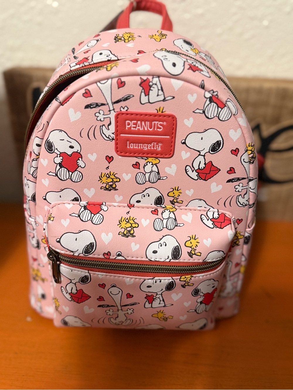 Loungefly Peanuts Snoopy & Woodstock Valentine’s Day Mini Backpack NWT